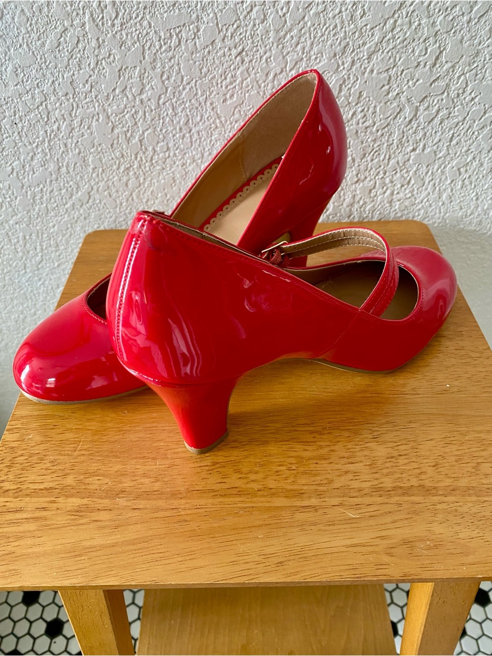 Red Patent Mary Jane Heels- Journee Collection size 9
